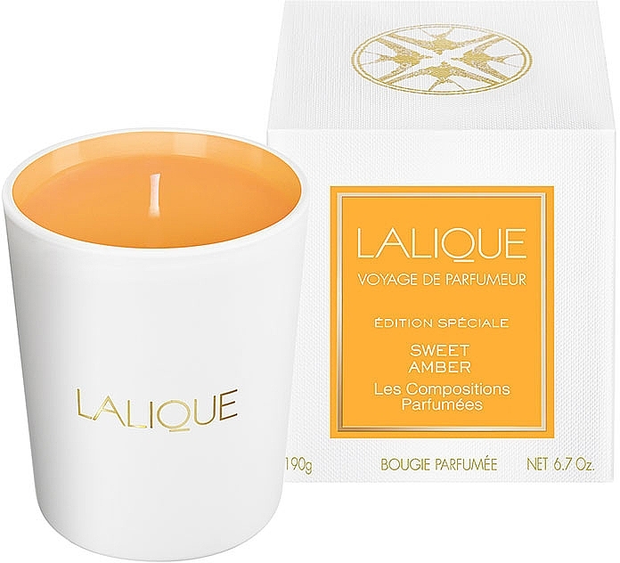 PREZENT! Lalique Les Compositions Parfumees Sweet Amber - Świeca zapachowa (tester) — Zdjęcie N1