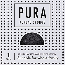 Kup PREZENT! Naturalna gąbka konjac do twarzy, półkula, czarna - Sister Young PURA Konjac Sponge Black