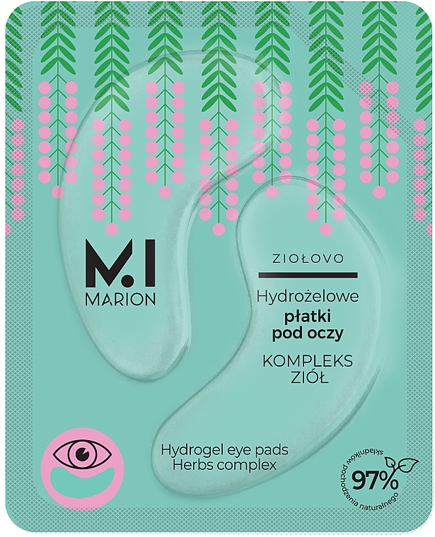Hydrożelowe płatki pod oczy - Marion Hydrogel Eye Pads Herbs Complex — Zdjęcie N1