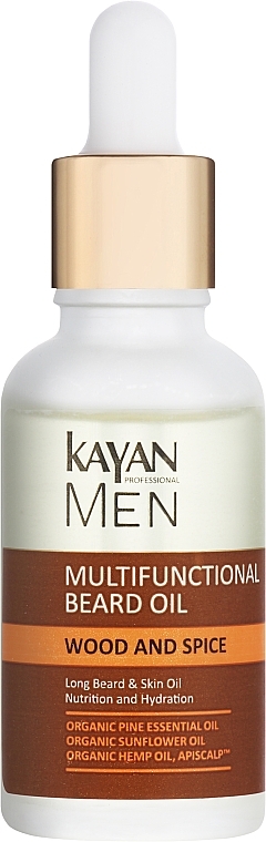 Wielofunkcyjny olejek do brody - Kayan Professional Men Multifunctional Beard Oil — Zdjęcie N1