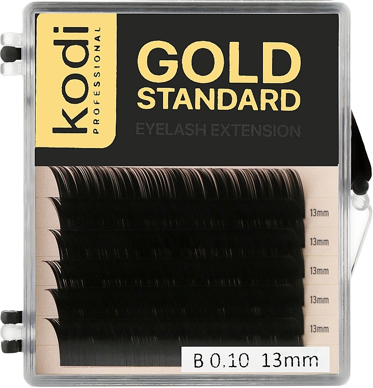 Sztuczne rzęsy Gold Standard B 0.10 (6 rzędów: 13 mm) - Kodi Professional — Zdjęcie N1