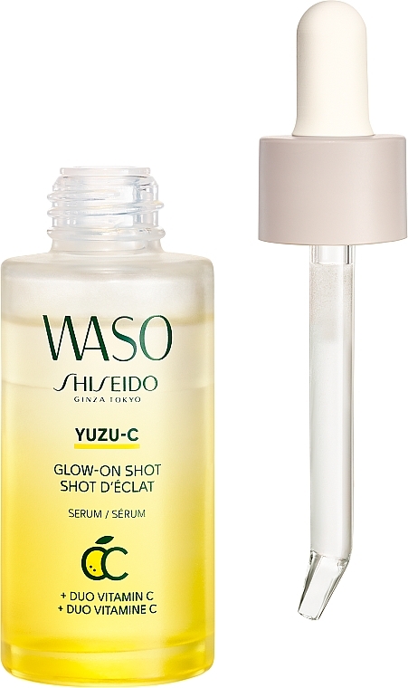 Dwufazowe serum do twarzy - Shiseido Waso Yuzu-C Glow-On Shot  — Zdjęcie N2
