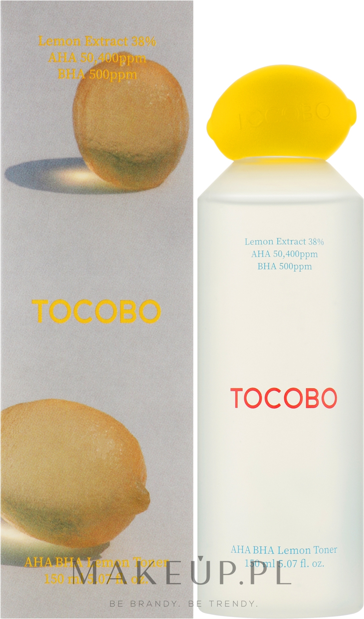 Cytrynowy tonik z kwasami AHA, BHA i witaminą C - Tocobo AHA BHA Lemon Toner — Zdjęcie 150 ml