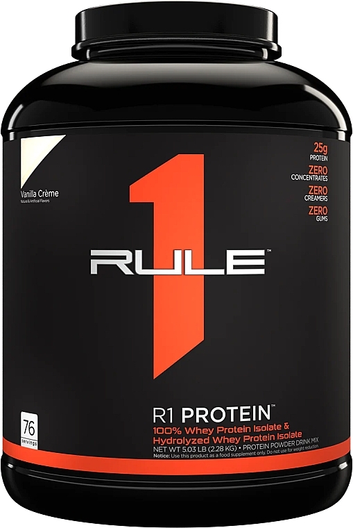 Naturalne białko aromatyzowane - Rule One R1 Protein Naturally Flavored Vanilla Creme — Zdjęcie N1