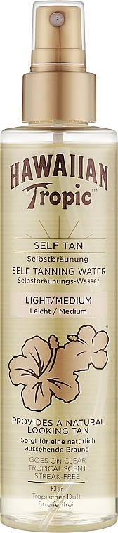 Woda samoopalająca, średnia - Hawaiian Tropic Self-Tanning Water Light Medium — Zdjęcie N1