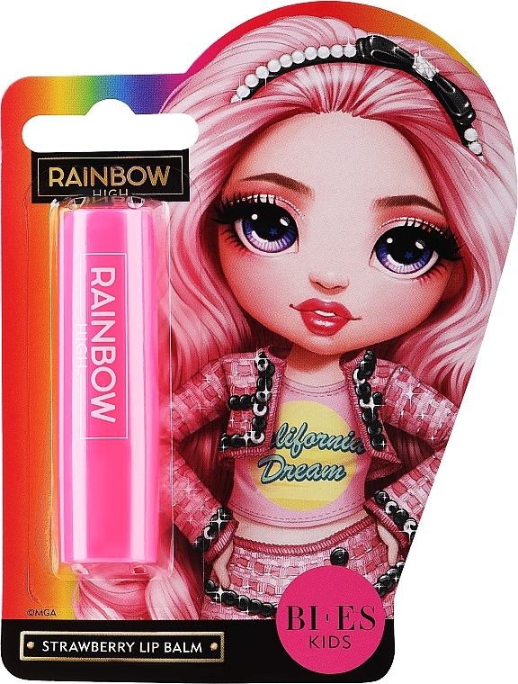 PRZECENA! Balsam do ust - Bi-Es Kids Rainbow High Strawberry Lip Balm * — Zdjęcie N1