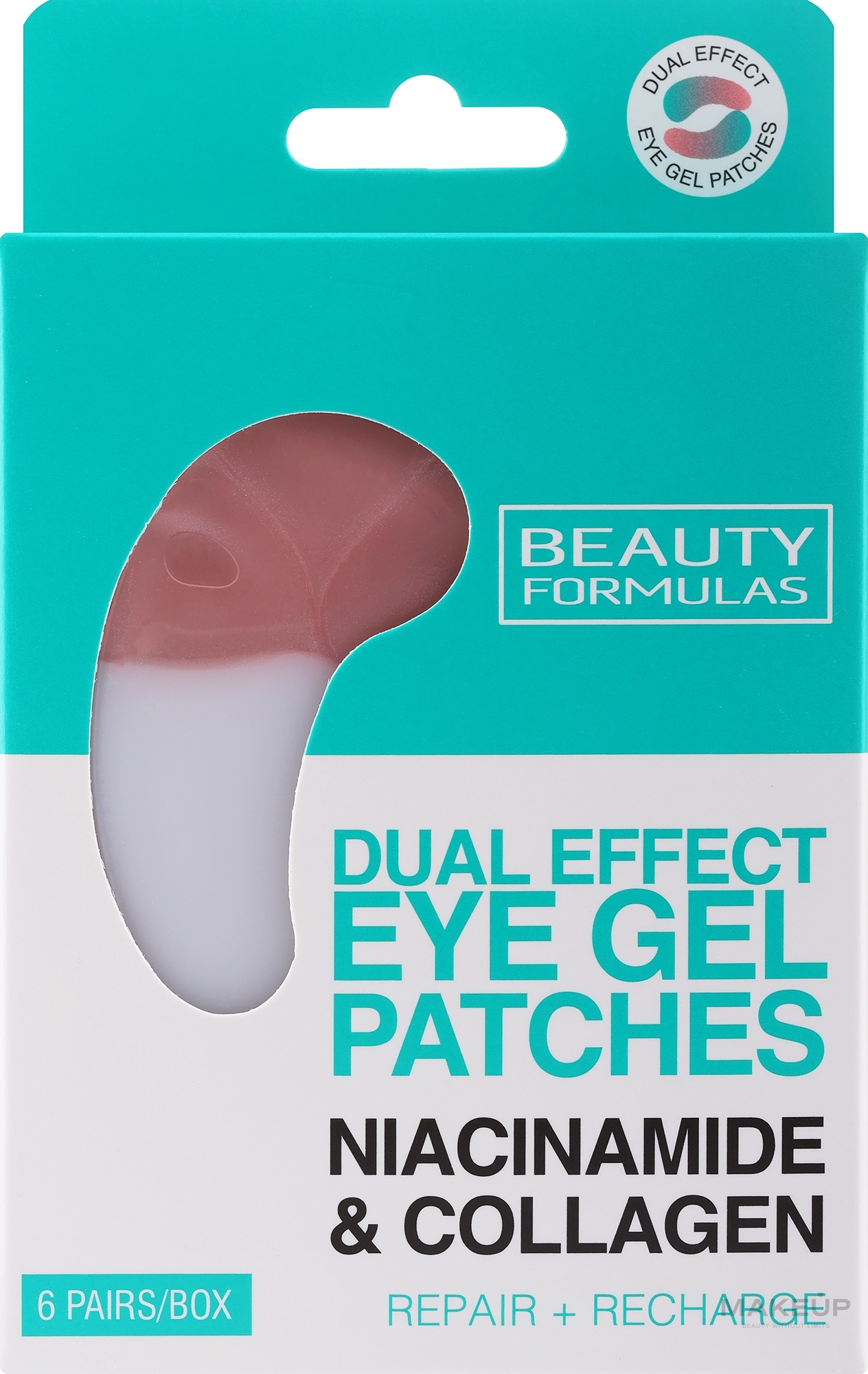 Żelowe płatki na oczy - Beauty Formulas Dual Effect Eye Gel Patches — Zdjęcie 6 x 2 szt.