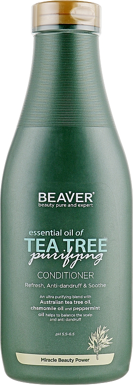 Oczyszczająca odżywka do włosów z olejkiem z australijskiego drzewa herbacianego - Beaver Professional Essential Oil Of Tea Tree Conditioner — Zdjęcie N5