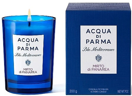 Acqua di Parma Blu Mediterraneo Mirto Di Panarea - Świeca zapachowa, niebieskie szkło  — Zdjęcie N1