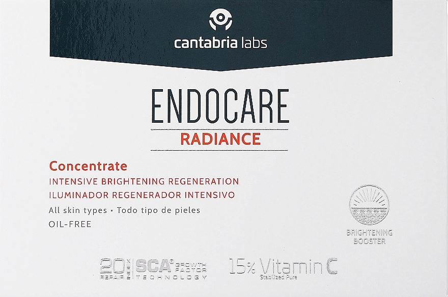 Regenerujący, odmładzający koncentrat do twarzy z witaminą C - Cantabria Labs Endocare C Pure Concentrate — Zdjęcie N1
