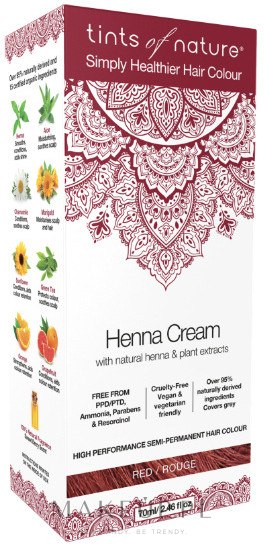 Henna w kremie do koloryzacji włosów - Tints Of Nature Henna Cream — Zdjęcie Red