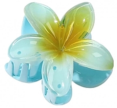 Kup Spinka do włosów kraba Monoi Flower, niebieska - Ecarla XL Flower Blue Ombre