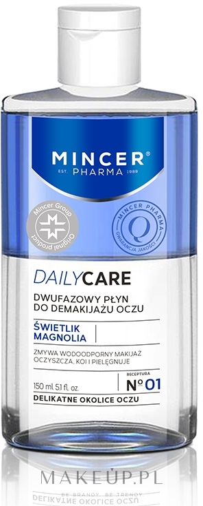 Dwufazowy płyn do demakijażu oczu Świetlik i magnolia - Mincer Pharma Daily Care 01 — Zdjęcie 150 ml