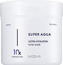 Kup Nawilżające płatki do twarzy z kwasem hialuronowym - Missha Super Aqua Ultra Hyalron Toner Pads
