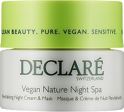 Kremowa maska ​​do twarzy na noc - Declare Vegan Nature Night Spa — Zdjęcie N1