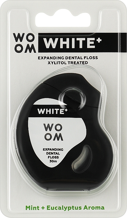 	Nić dentystyczna o smaku mięty i eukaliptusa, 30 m - Woom White Expanding Dental Floss — Zdjęcie N1