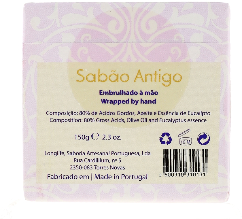 Naturalne mydło ręcznie robione w kostce - Essencias De Portugal Handmade Soap Olive Oil — Zdjęcie N2