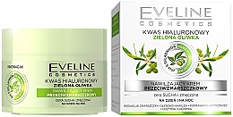 Nawilżający krem przeciwzmarszczkowy Kwas hialuronowy i zielona oliwka - Eveline Cosmetics — Zdjęcie N1
