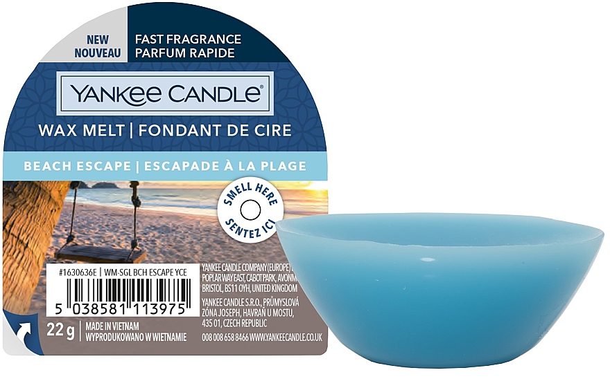 Wosk zapachowy do kominka - Yankee Candle Wax Melt Beach Escape — Zdjęcie N1