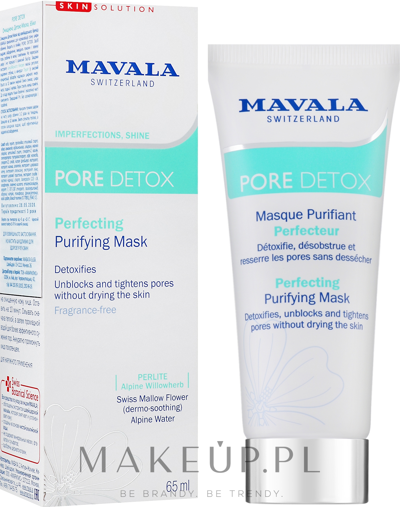 Oczyszczająco detoksykująca maseczka do twarzy - Mavala Pore Detox Perfecting Purifying Mask — Zdjęcie 65 ml