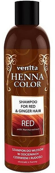 Szampon do włosów w odcieniach czerwieni i rudości z ekstraktem z henny - Venita Henna Color Red Shampoo — Zdjęcie N1