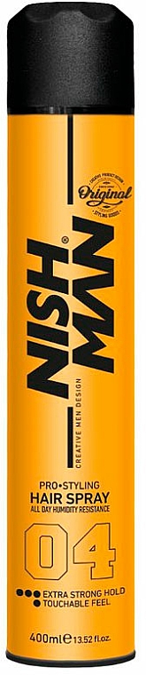 Spray utrwalający do włosów - Nishman Hair Spray Extra Strong №04 — Zdjęcie N1