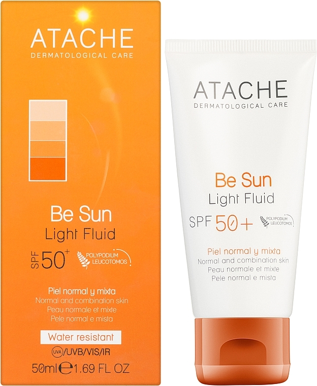 Fluid przeciwstarzeniowy chroniący przed słońcem - Atache Be Sun Light Fluid SPF 50+ — Zdjęcie N2