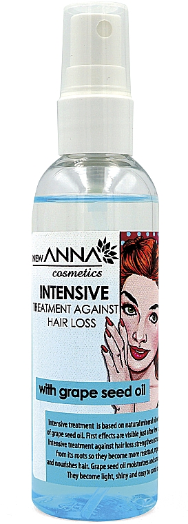 Intensywna kuracja przeciw wypadaniu włosów z olejem z pestek winogron - New Anna Cosmetics Intensive Treatment Against Hair Loss — Zdjęcie N1