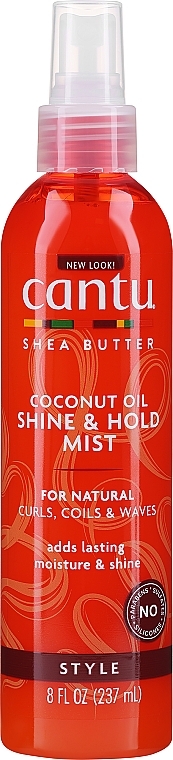Mleczko bez spłukiwania z olejem kokosowym dla nawilżenia i nabłyszczenia - Cantu Shea Butter Coconut Oil Shine & Hold Mist — Zdjęcie N1