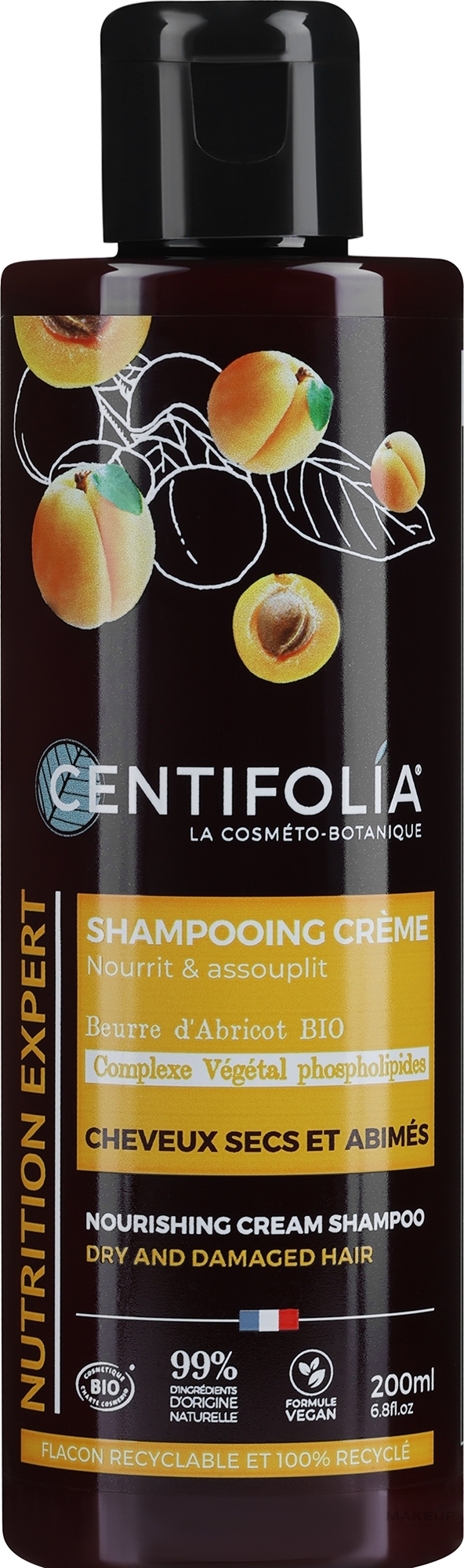 Krem-szampon do włosów suchych z morelą i jojobą - Centifolia Cream Shampoo Dry Hair — Zdjęcie 200 ml