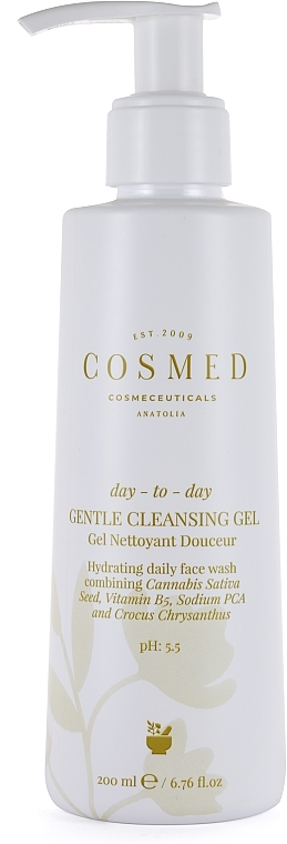 Delikatnie nawilżający żel do mycia twarzy na dzień - Cosmed Day To Day Gentle Cleansing Gel — Zdjęcie N1