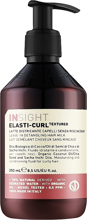 Mleczko rozplątujące włosy bez spłukiwania - Insight Elasti-Curl Textured Leave-In Detangling Hair Milk — Zdjęcie N1