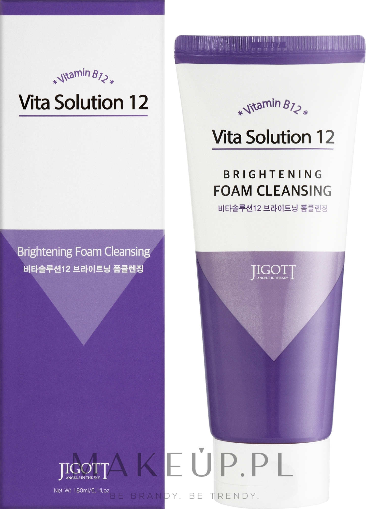 Rozjaśniająca pianka oczyszczająca - Jigott Vita Solution 12 Brightening Foam Cleansing — Zdjęcie 180 ml