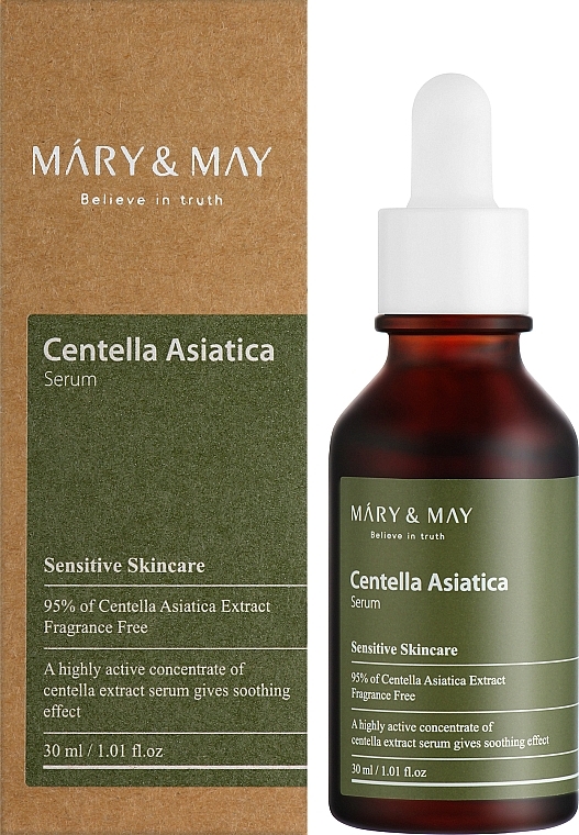 Kojące serum do skóry wrażliwej z ekstraktem z wąkroty azjatyckiej - Mary & May Centella Asiatica Serum — Zdjęcie N2