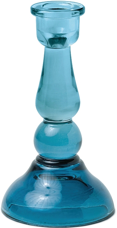 Szklany świecznik - Paddywax Tall Glass Taper Holder Blue — Zdjęcie N1