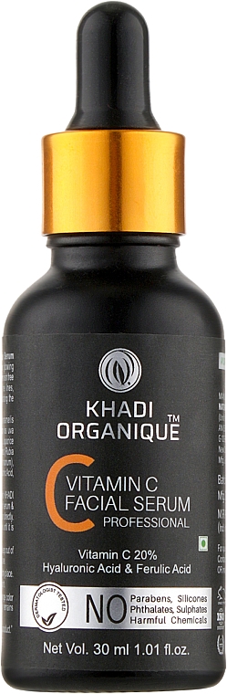 Odmładzające naturalne serum do twarzy z witaminą C - Khadi Organique Vitamin C Facial Serum