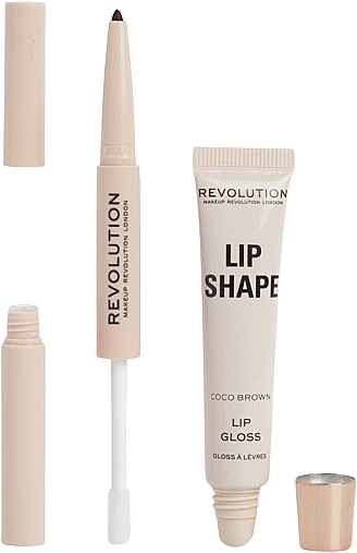 Zestaw do ust - Makeup Revolution Lip Shape Coco Brown — Zdjęcie N2