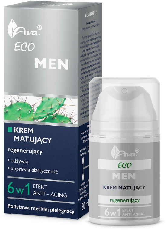 Regenerujący krem matujący dla mężczyzn - Ava Laboratorium Eco Men  — Zdjęcie N1