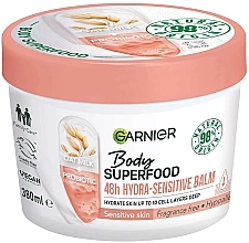Kup Nawilżający balsam do ciała dla skóry wrażliwej - Garnier Body Superfood 48H Hydra Sensitive Balm Oat Milk+Probiotic