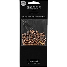 Mikropierścienie do przedłużania włosów, jasny brąz, 100 szt. - Balmain Paris Hair Couture Soft Rings Light Brown — Zdjęcie N1