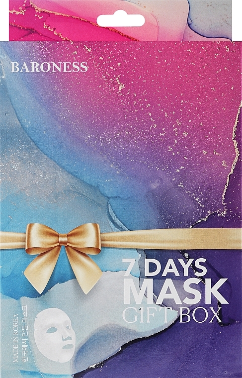 Zestaw masek w płachcie, 7 produktów - Beauadd Baroness 7 Days Beauty Gift Box (f/mask/7x21g) — Zdjęcie N1