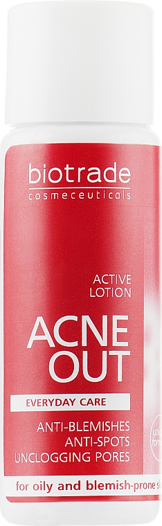 Miejscowo aktywny balsam antybakteryjny do skóry tłustej i problematycznej - Biotrade Acne Out Active Lotion (mini) — Zdjęcie N1