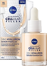 NIVEA Hyaluron Cellular Filler 3in1 - Serum-podkład do twarzy — Zdjęcie N1