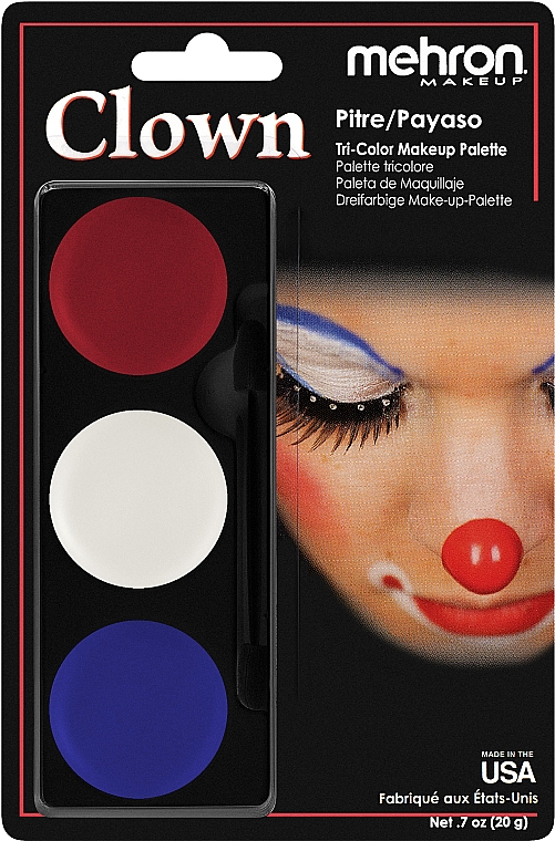 Kremowy zestaw do makijażu twarzy - Mehron Tri-Color Makeup Palette