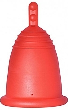 Kubek menstruacyjny z nóżką, Rozmiar S, Czerwony - MeLuna Classic Menstrual Cup Stem — Zdjęcie N1