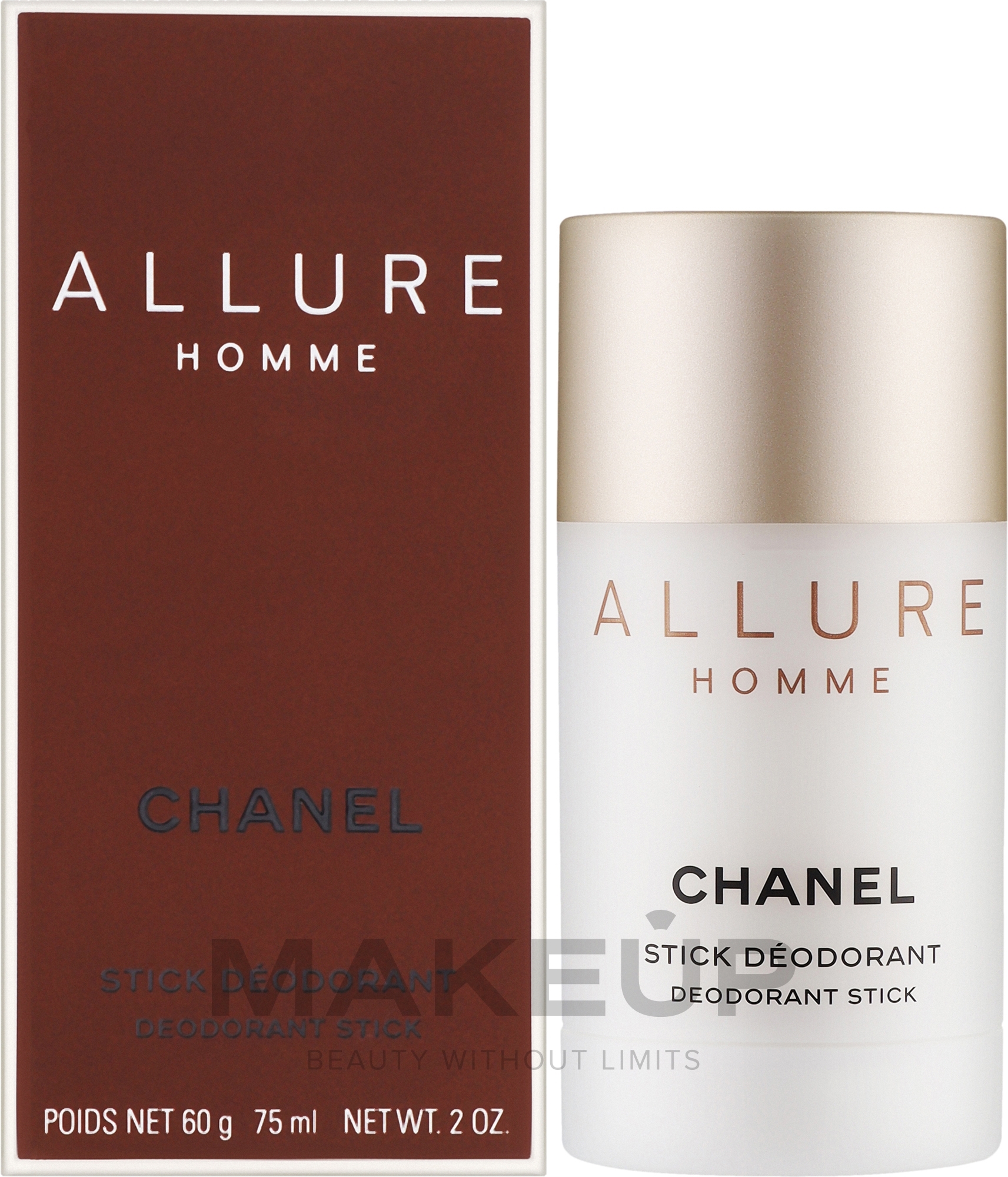 Chanel Allure Homme - Perfumowany dezodorant w sztyfcie dla mężczyzn — Zdjęcie 75 ml