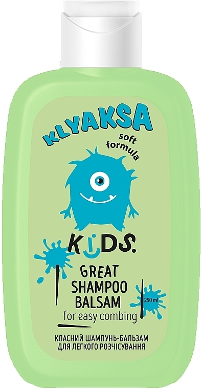 Fajny szampon-balsam do łatwego rozczesywania włosów - Klyaksa — Zdjęcie N1