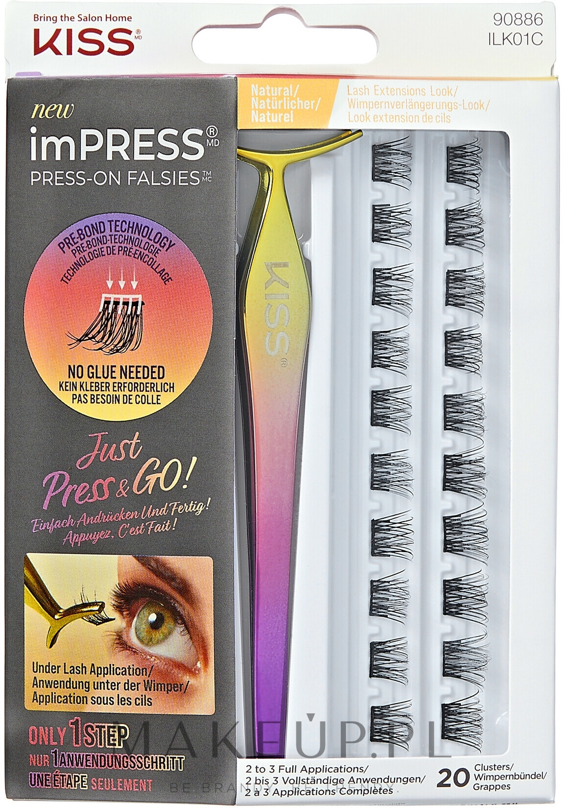 Sztuczne rzęsy z pęsetą - Kiss imPRESS Press on Falsies Kit — Zdjęcie 01