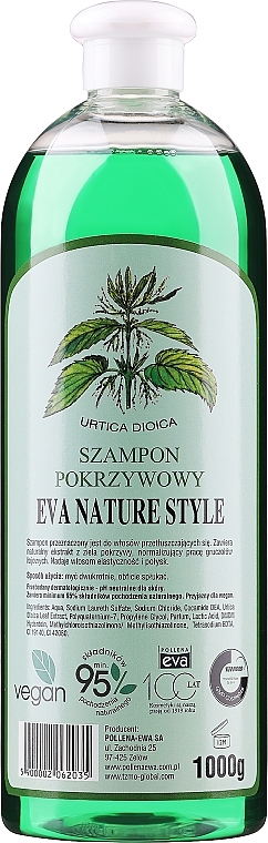 PRZECENA! Szampon pokrzywowy do włosów - Eva Natura Nature Style Nettle Shampoo * — Zdjęcie N3