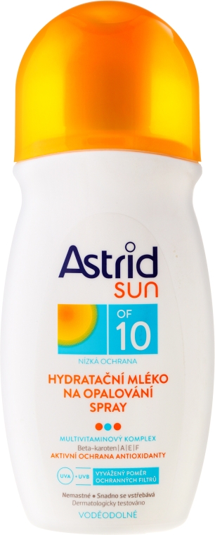 Nawilżające mleczko przeciwsłoneczne w sprayu SPF 10 - Astrid Sun Moisturizing Milk Spray — Zdjęcie N1